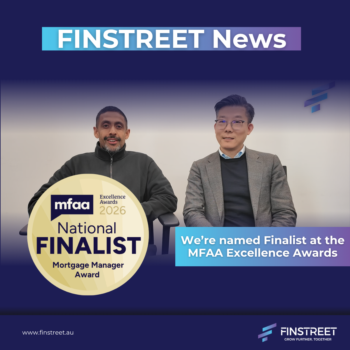FINSTREET Named Finalist for Best Mortgage Manager at the MFAA Excellence Awards